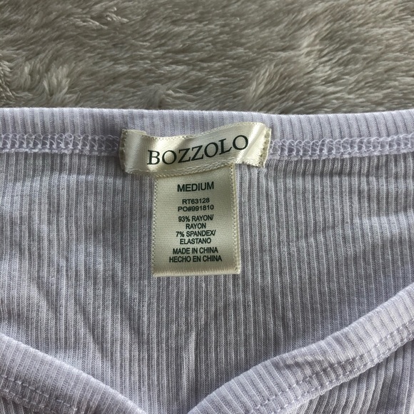 SOLD* Bozzolo Ribbed Short Sleeve Bodysuit Medium - Picture 7 of 8